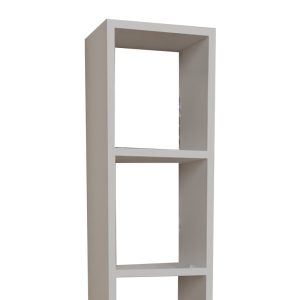 321 000093 3 Barzine pakoworld melamine bookcase in white shade 27.6x19.5x150cmIndoor furniture > Bookshelves