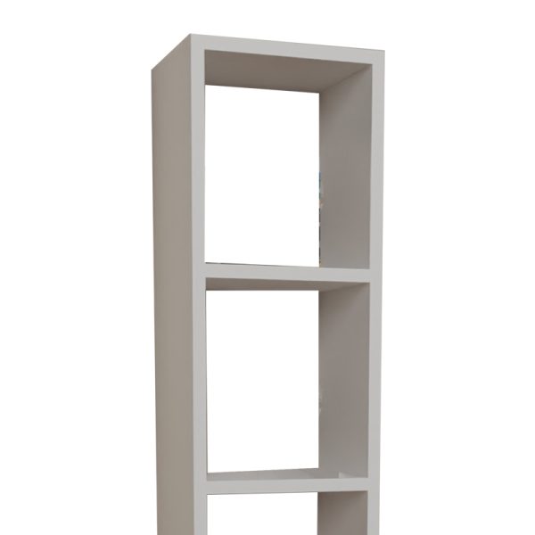 321 000093 3 Barzine pakoworld melamine bookcase in white shade 27.6x19.5x150cmIndoor furniture > Bookshelves