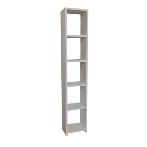 321 000093 Barzine pakoworld melamine bookcase in white shade 27.6x19.5x150cmIndoor furniture > Bookshelves