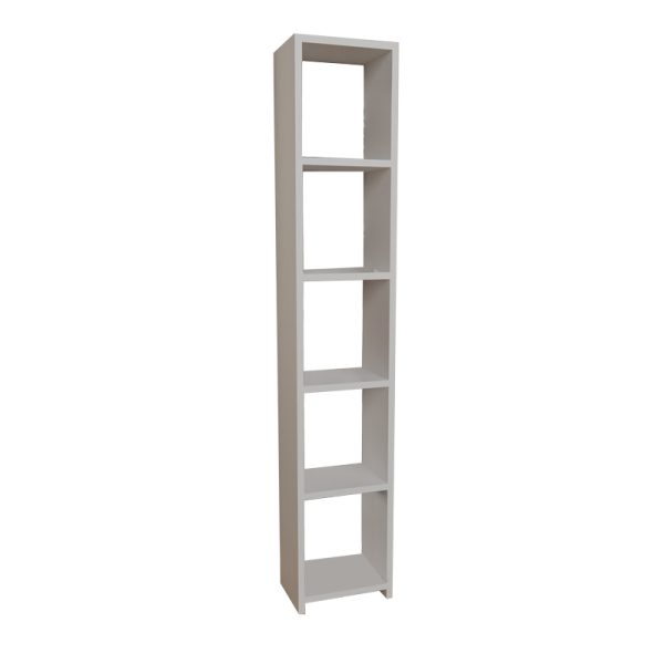 321 000093 Barzine pakoworld melamine bookcase in white shade 27.6x19.5x150cmIndoor furniture > Bookshelves