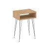 321 000113 Naida pakoworld bedside table in anthracite shade - black metal legs 40x30x59cmIndoor furniture > Bedside tables