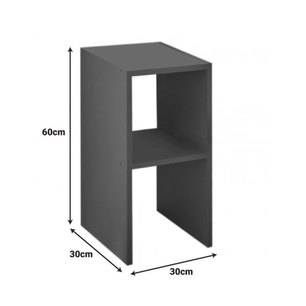 321 000117 2 Deseo pakoworld bedside table in white shade 30x30x60cmIndoor furniture > Bedside tables