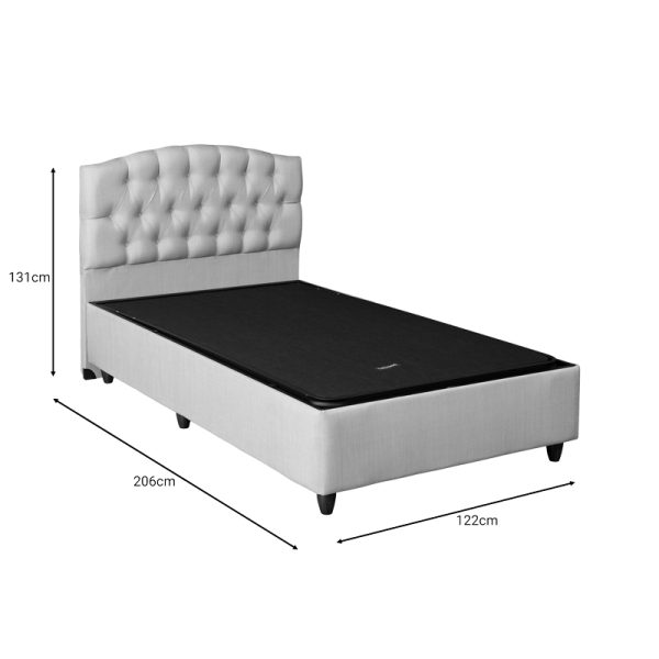 322 000016 2 Lanse pakoworld single bed with storage cream 120x200cmIndoor furniture > Beds