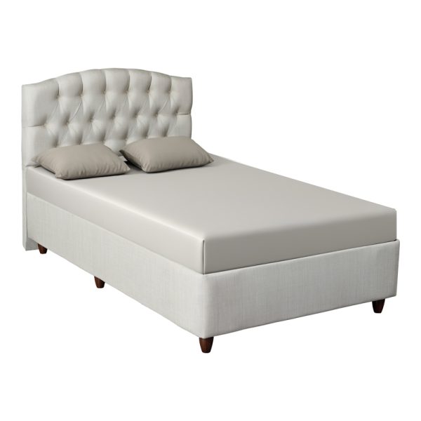 322 000025 Lanse I pakoworld single bed in crem shade 120x200cmIndoor furniture > Beds