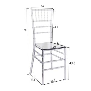 326 000011 4 Tiffany chair pakoworld transparent pc 38x38.5x88cmOutdoor furniture > Catering furniture