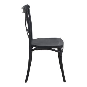 326 000013 2 Crossie pakoworld pp chair in black shade 38x46.5x82cmOutdoor furniture > Garden chair