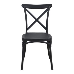 326 000013 3 Crossie pakoworld pp chair in black shade 38x46.5x82cmOutdoor furniture > Garden chair