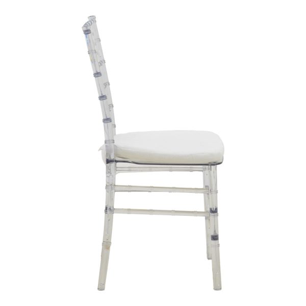 326 000039 2 Tiffany chair pakoworld with cushion transparent pc 38x38.5x88cmOutdoor furniture > Catering furniture