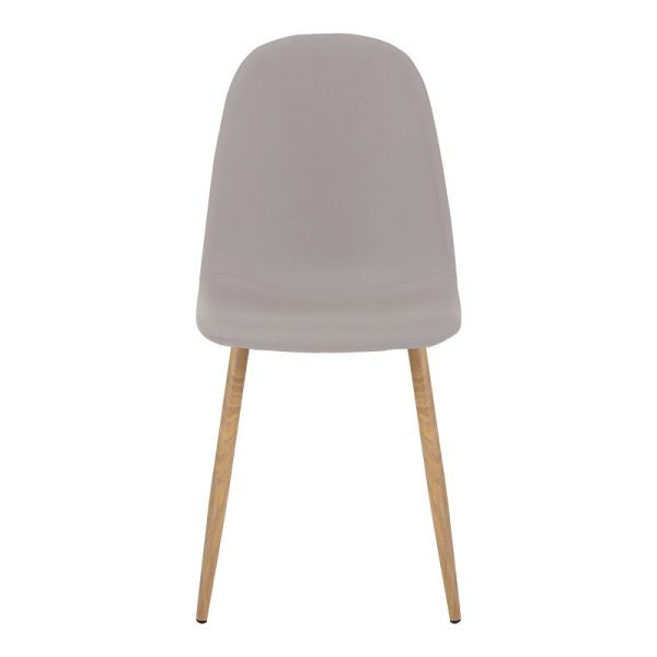 327 000002 3 Chair Bella pakoworld light grey fabric-natural metal leg 43x52x88cmIndoor furniture > Chairs