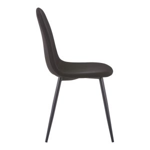 327 000003 2 Chair Bella pakoworld antracite fabric-black metal leg 43x52x88cmIndoor furniture > Chairs