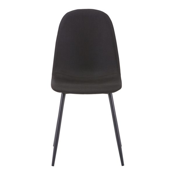 327 000003 3 Chair Bella pakoworld antracite fabric-black metal leg 43x52x88cmIndoor furniture > Chairs
