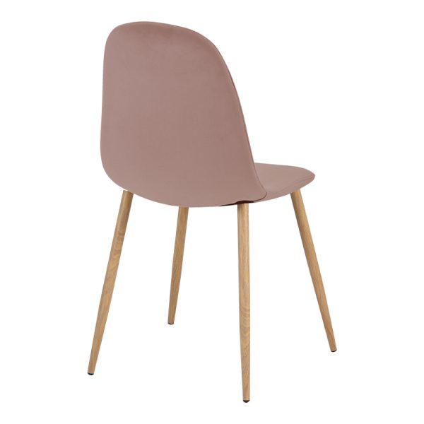 327 000007 2 Chair Bella pakoworld rotten apple velvet-natural metal leg 43x52x88cmIndoor furniture > Chairs