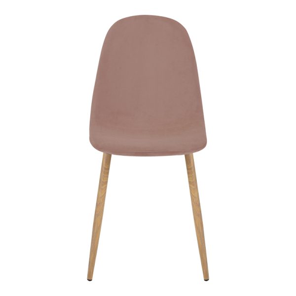 327 000007 4 Chair Bella pakoworld rotten apple velvet-natural metal leg 43x52x88cmIndoor furniture > Chairs