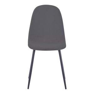 327 000011 3 Chair Bella pakoworld dark grey velvet-black metal leg 43x52x88cmIndoor furniture > Chairs