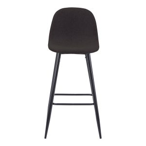 327 000013 3 Bar stool medium height Bella pakoworld dark grey fabric-black metal leg 41x47x93cmIndoor furniture > Bar stools
