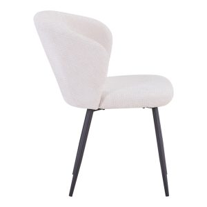 327 000018 2 Karg pakoworld chair white fabric-leg black metal 57x62x80cmIndoor furniture > Chairs