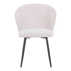 327 000018 3 Karg pakoworld chair white fabric-leg black metal 57x62x80cmIndoor furniture > Chairs