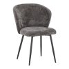 327 000019 Chair Bella pakoworld light grey fabric-black metal leg 43x52x88cmIndoor furniture > Chairs