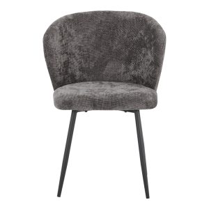 327 000019 3 Chair Karg pakoworld brown fabric-leg black metal 57x62x80cmIndoor furniture > Chairs