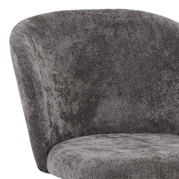 327 000019 4 Chair Karg pakoworld brown fabric-leg black metal 57x62x80cmIndoor furniture > Chairs