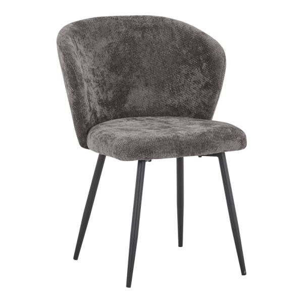 327 000019 Chair Karg pakoworld brown fabric-leg black metal 57x62x80cmIndoor furniture > Chairs