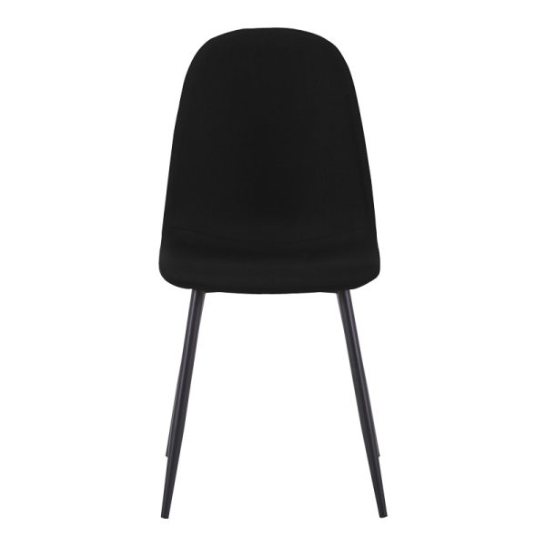 327 000059 3 Chair Bella pakoworld black fabric-black metal leg 43x52x88cmIndoor furniture > Chairs