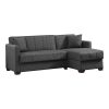 328 000003 Reversible corner sofa-bed with storage space Kansas pakoworld brown fabric 235x150x80cmIndoor furniture > Cornered sofas