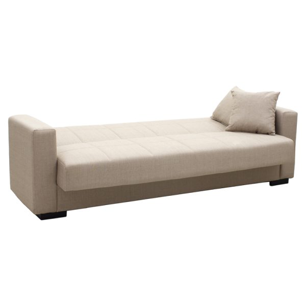 328 000008 2 Vox pakoworld three-seater sofa-bed with storage cream fabric 214x82x83cmIndoor furniture > Sofas-bed