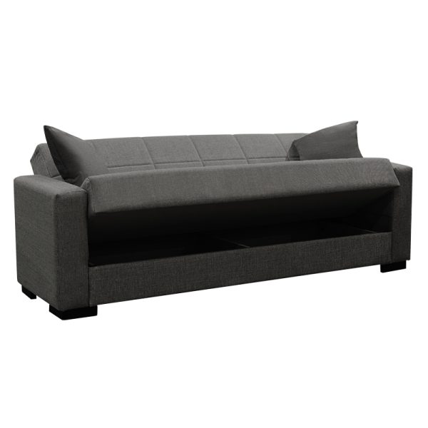 328 000010 3 Three-seater sofa-bed with storage space Vox pakoworld anthracite fabric 214x82x83cmIndoor furniture > Sofas-bed