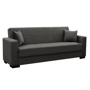 328 000010 Three-seater sofa-bed with storage space Vox pakoworld anthracite fabric 214x82x83cmIndoor furniture > Sofas-bed