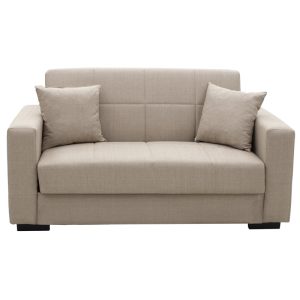 328 000012 3 Sofa-bed with storage two-seater Vox pakoworld cream fabric 154x82x83cmIndoor furniture > Sofas-bed