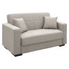 328 000013 Sofa-bed with storage three-seater Lincoln pakoworld beige fabric 225x75x85cmIndoor furniture > Sofas-bed