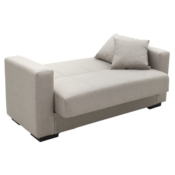 328 000013 2 Sofa-bed with storage two-seater Vox pakoworld light gray fabric 154x82x83cmIndoor furniture > Sofas-bed