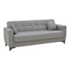 328 000027 Sofa-bed with storage two-seater Vox pakoworld light gray fabric 154x82x83cmIndoor furniture > Sofas-bed