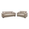 328 000033 Armchair Keisi pakoworld brown fabric-natural wooden leg 81.5x84x92.5cmIndoor furniture > Living room armchairs