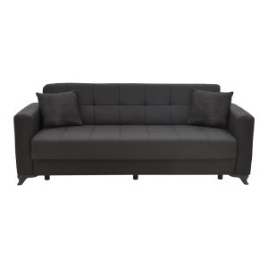328 000042 2 Living room set 2 pcs Modesto pakoworld fabric in black shadeIndoor furniture > Sofas
