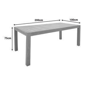340 000007 4 Vocaly pakoworld teak wood table in natural shade 200x100x75cmBOHO CHIC > Dining Tables