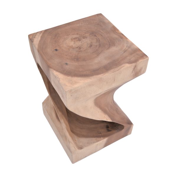 343 000083 2 Hourian side table pakoworld suar wood in natural color 30x30x65cmIndoor furniture > Tables auxiliary