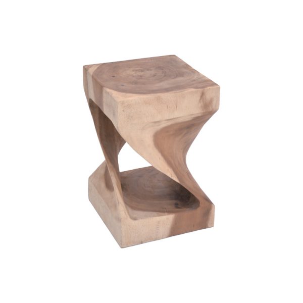 343 000083 Hourian side table pakoworld suar wood in natural color 30x30x65cmIndoor furniture > Tables auxiliary