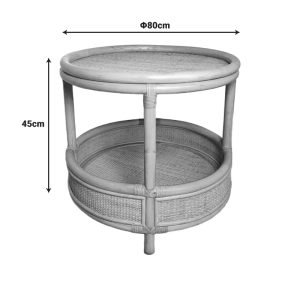 343 000093 4 Moody side table pakoworld pe rattan in natural color D55x51cmIndoor furniture > Tables auxiliary