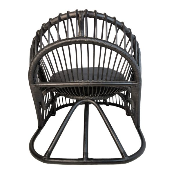 343 000094 4 Armchair Tromso pakoworld pe rattan in black color and black pillow 80x85x98cmIndoor furniture > Living room armchairs