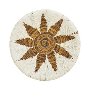 343 000101 2 Wall decorative Circy Inart wicker set of 3 pieces in white-beige colorDecoration > Decorations > Wall Decorations