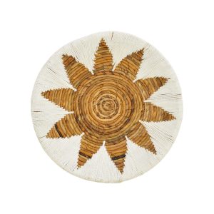 343 000101 3 Wall decorative Circy Inart wicker set of 3 pieces in white-beige colorDecoration > Decorations > Wall Decorations