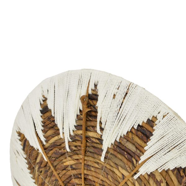 343 000101 4 Wall decorative Circy Inart wicker set of 3 pieces in white-beige colorDecoration > Decorations > Wall Decorations