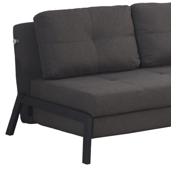 347 000003 3 Sofa-bed Hafrene pakoworld anthracite fabric 151x94x71cmIndoor furniture > Sofas-bed