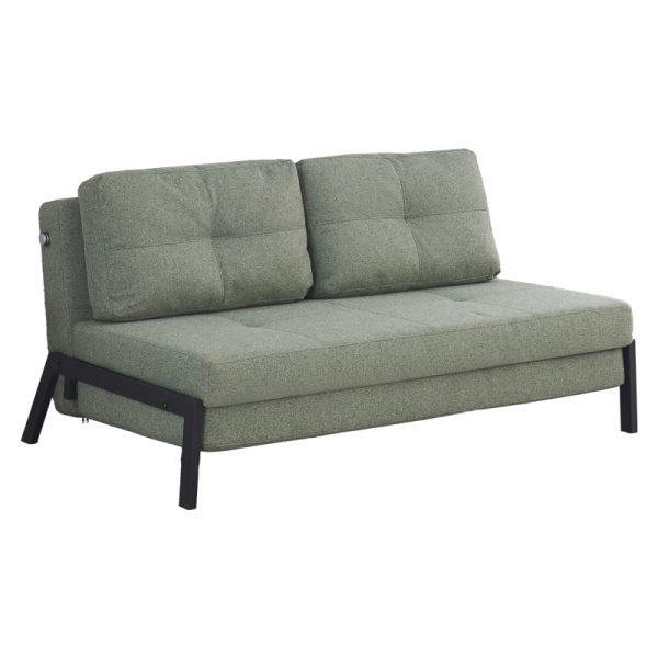 347 000005 Sofa-bed Hafrene pakoworld light green fabric 151x94x71cmIndoor furniture > Sofas-bed
