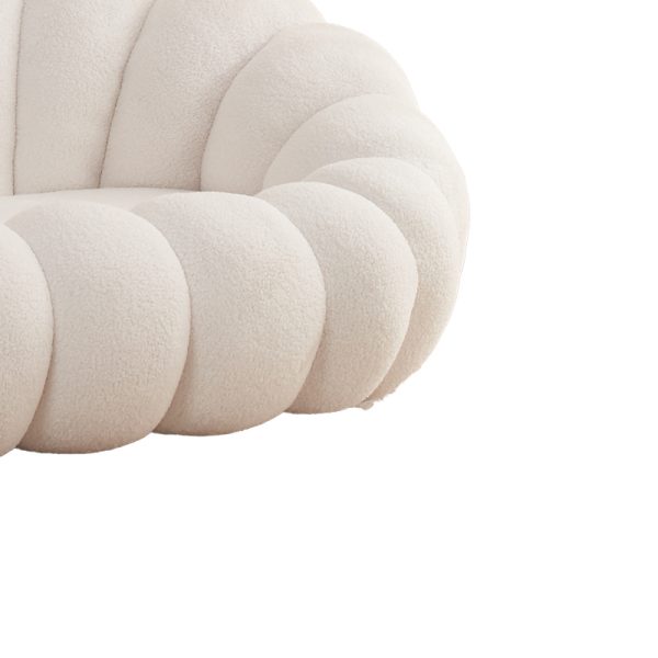 347 000008 3 Margaritine sofa pakoworld white bouclé fabric 180x100x67cmIndoor furniture > Sofas