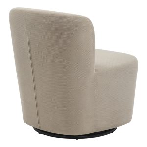 350 000020 2 Swish rotating armchair pakoworld boucle fabric in beige shade 63x76x76.5cmIndoor furniture > Living room armchairs