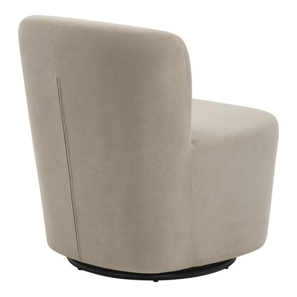 350 000020 2 Swish rotating armchair pakoworld boucle fabric in beige shade 63x76x76.5cmIndoor furniture > Living room armchairs