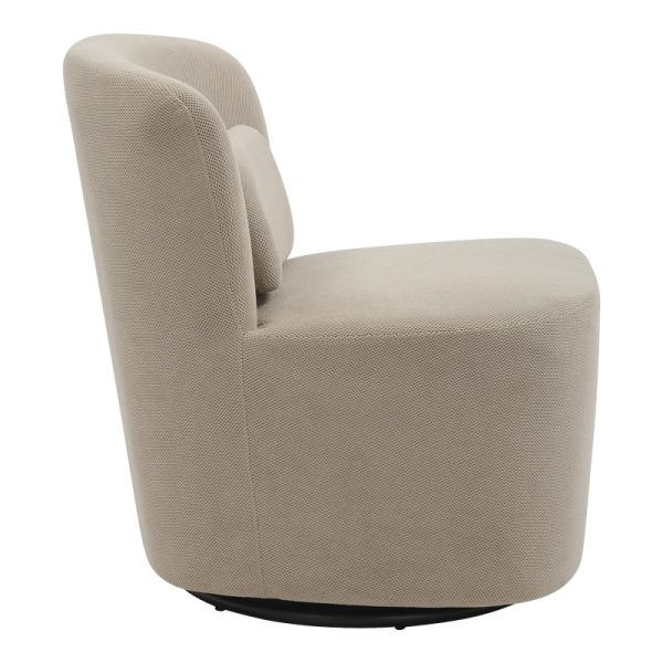 350 000020 3 Swish rotating armchair pakoworld boucle fabric in beige shade 63x76x76.5cmIndoor furniture > Living room armchairs